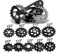 Rear Mech Derailleur Pulley Wheel 1018T Bearing Support for Smooth and Consistent Shifting Compatible with Road, For Hybrid, and Mountain Bikes (17T)