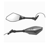 Rear Mirror Indicator, Motorcycle Rearview Mirror Adjustable Mirror Angle Side Mirrors With Turn Signal Indicator Universal, For 10mm Rearview Mirror Motorcycle Mirrors