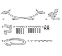 Rear Mounting GIVI 1146fz for Monokey®, Monolock® Top Cases Honda nc750x/s
