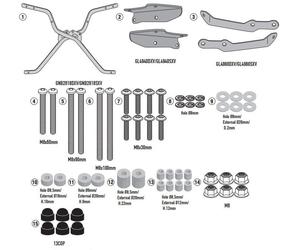 Rear Mounting Kit, Givi SR6118 for Monokey/Monolock Top Case, KYMCO CV3 550