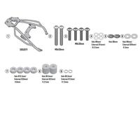 Rear Mounting Kit, Givi SR8207 for Monokey/Monolock Top Case, Guzzi V100