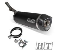 Rear Muffler Street Thunder Aluminum Dark, Carbon Endcap Arrow with ABE