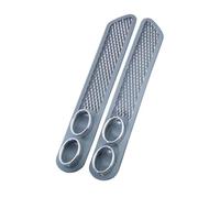 Rear Muffler Tip Tail ABS Rubber Dummy Dual Exhaust Pipe Stickers Car Styling 2Pcs/Set Accessory Exhaust Muffler Tip Pipe Auto Accessories(GRAY)