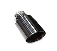 Rear Muffler Tip Tail Throat 1 Pcs Single Car Muffler Tip Black Stainless Steel Exhaust Tips Pipe Universal 57mm 60mm 63mm Nozzle(ID60MM OD114MM)