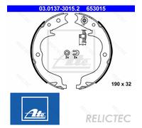 Brake Shoe Set, parking brake 03.0137-3015.2 ATE for MITSUBISHI SUBARU CITROËN
