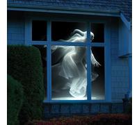 Rear Projection Screen, White Screen for Projector, Window Projection Film, 1.8x1.2m Cloth Rear Projection Screen for Virtual Halloween and Christmas Window Projection Videos
