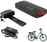 Rear Rack Ebike Battery 36V 13AH with Charger Power Switch & Safe Lock for Motor, Battery for Electric Bike 26"- 28"