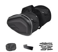 Rear Rack Trunk Newest Motorcycle Waterproof Racing Race Moto Helmet Travel Bags Suitcase Saddlebags + One Pair of Rain Cover+Plastics(PU)