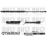 Quinton Hazell Boot Gas Strut QTS828262 - Rear Window (glass only) - Fits Peugeot 308 SW
