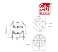 Rear Right Air Suspension Bellow 200mm Fits Volvo Fe Renault Trucks T Febi 38717