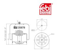 Rear Right Air Suspension Bellow Fits Mercedes-Benz Actros MP2 / Febi 35878