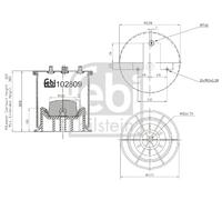 REAR RIGHT BELLOW AIR SUSPENSION FITS: FITS FOR IVECO DAILY IV PLATFORM/CHASS