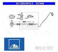 Brake Hose for AUDI SEAT VW ATE 24.1294-0015.3