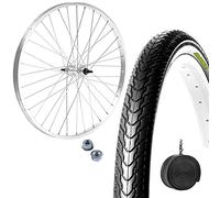 Rear Rim 26 x 1.3/8 Wheel Aluminium/Steel 1V + Black Road Tyre 26 X 1 3/8 Bike CityBike Netherlands Vintage
