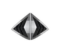 Rear Roof Spoiler Glossy Black Triangle Louver Shark Gill Shaped Rear Window Decorative Window Vent For Fiesta MK7 7.5 2008-2017 Roof Spoiler(CARBON black)