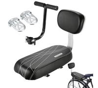 Rear Seat - 37x25x16cm Safety Cushion Backrest, Steel Frame Support | Child Riding Attachment Armrest Footrest Set Thick Padding Secure Mount Compatible Standard Bicycle Rack Systems for
