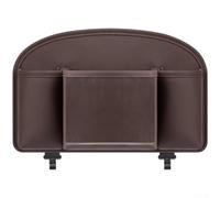 Rear Seat Car Storage Organizer with Tissue Compartment Cup Holder and Secure Phone Pocket for On-the-Go Use (Brown)