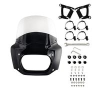 Rear Seat Cowl Fairing 11inch Windshield Fat Bob Motorcycle Fairing Road Warrior Gloss Black For For Softail S FXFBs 2018-2023