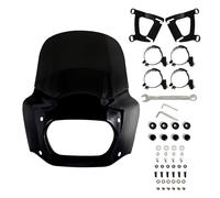 Rear Seat Cowl Fairing 11inch Windshield Fat Bob Motorcycle Fairing Road Warrior Gloss Black For For Softail S FXFBs 2018-2023