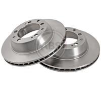 Rear Set 2x Brake Discs A.B.S. 15886 for Audi/Porsche 80/928S/928 (83-95)
