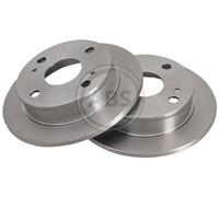 Rear Set 2x Brake Discs A.B.S. 16013 for Toyota Corolla (83-87)