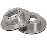 Rear Set 2x Brake Discs A.B.S. 16022 for Nissan Patrol (97-21)