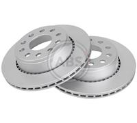 Rear Set 2x Brake Discs A.B.S. 16204 for Audi A6/V8/100/Quattro (89-97)