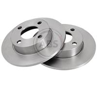 Rear Set 2x Brake Discs A.B.S. 16282 for Audi 100 (84-90)