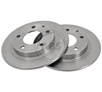 Rear Set 2x Brake Discs A.B.S. 16455 for Mazda 323 (94-98)