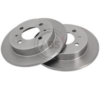 Rear Set 2x Brake Discs A.B.S. 16476 for Mitsubishi/Proton Carisma/Lancer/Colt/M