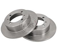Rear Set 2x Brake Discs A.B.S. 16566 for Hyundai Sonica/Sonata (93-98)