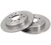 Rear Set 2x Brake Discs A.B.S. 17343 for Peugeot 607 (04-11)
