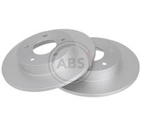 2x Brake disc solid 17441 A.B.S. for NISSAN CITROËN PEUGEOT