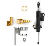 Rear Shock Absorber 1 Set For YZF R1 1999-2005 CNC Steering Stabilizer Damper Bracket Mount Kit For YZF-R1 2000 2001 2002 2003 2004 Shock Absorbers(Black Gold Set)