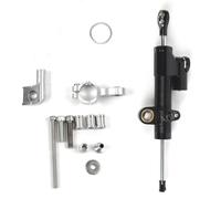 Rear Shock Absorber 1 Set For YZF R1 1999-2005 CNC Steering Stabilizer Damper Bracket Mount Kit For YZF-R1 2000 2001 2002 2003 2004 Shock Absorbers(Black Silver Set)