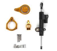 Rear Shock Absorber For BMW For S1000RR 2009-2013 CNC Steering Stabilizer Damper Mount Bracket Set For S1000 For S 1000 RR 2010 2011 2012 Shock Absorbers(Black Gold Set)