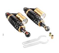 Rear Shock Absorber Universal Motorcycle 280MM 320MM 340MM 375 400MM Pair Rear Air Shock Absorbers Suspension ATV Quad Scooter Kart Dirt Bikes Motor Shock Absorbers(375MM)
