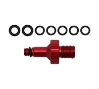 Rear Shock Air Pump Valve Adapter Tool for Bike compatible with For DT XMM, For Rockshox, For Monarch, and IFP style air pump tools with spare O rings (Red)