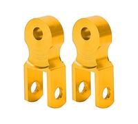 Rear Shock Extender, 2PCS Shock Absorber Height Extension Riser Aluminum Alloy M10 Mounting Hole for Motorcycle (Gold)