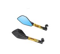 Rear Side Mirror Motorcycle Adjustable Moto Scooters Handlebar End Mirrors Side Mirrors Pair Universal CNC Aluminum Rearview Mirrors(E)