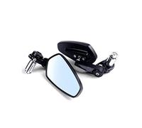 Rear Side Mirror View Mirrors Universal Blue Glass Scooter Bar End Handlebar Mirror Rear View Mirror Accessories 7/8" 22mm CNC Motorcycle Rearview Mirrors(6)