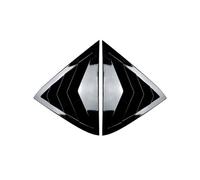 Rear Side Window Louver Cover Trim For Ford Fiesta MK7 7.5 2008-2017 Gloss Black Carbon Fiber Look