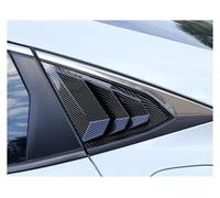 Rear Side Window Louvers Air Vent Scoop Shades Cover Trim Blinds Carbon For Civic 10th Gen 2016 2017 2018 2019 2020 Sedan(Carbon fiber pattern 2)