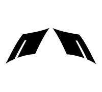 Rear Side Window Louvers Side Window Sunshades 2pcs Glossy Side Fender Hash Marks Stripe Decals Stickers Fit For Chevy Corvette Camaro