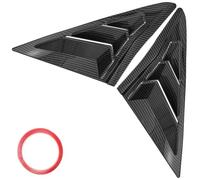 Rear Side Window Louvers Side Window Sunshades 2x Rear Window Louvers Quarter Panel Side Vent Cover Sun Shades Sticker Fit For Honda Civic 10th Type R Hatchback 16-21(Carbon fiber black)