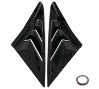 Rear Side Window Louvers Side Window Sunshades 2x Rear Window Louvers Quarter Panel Side Vent Cover Sun Shades Sticker Fit For Honda Civic 10th Type R Hatchback 16-21(Bright Black)