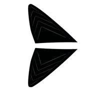 Rear Side Window Trim Spoiler Shutter Cover Louver Air Vents For GLC Coupe C253 2016 2017 2018 2019 2020 2021 2022(Gloss Black)