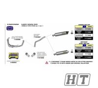 Rear silencer Indy-Race Aluminum Dark, carbon end cap Arrow with ABE