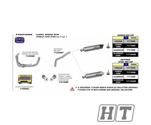Rear silencer Indy-Race Aluminum Dark, carbon end cap Arrow with ABE