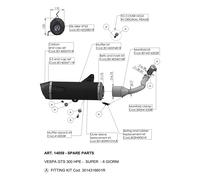 Rear silencer LeoVince Exhaust system muffler cover 370mm black